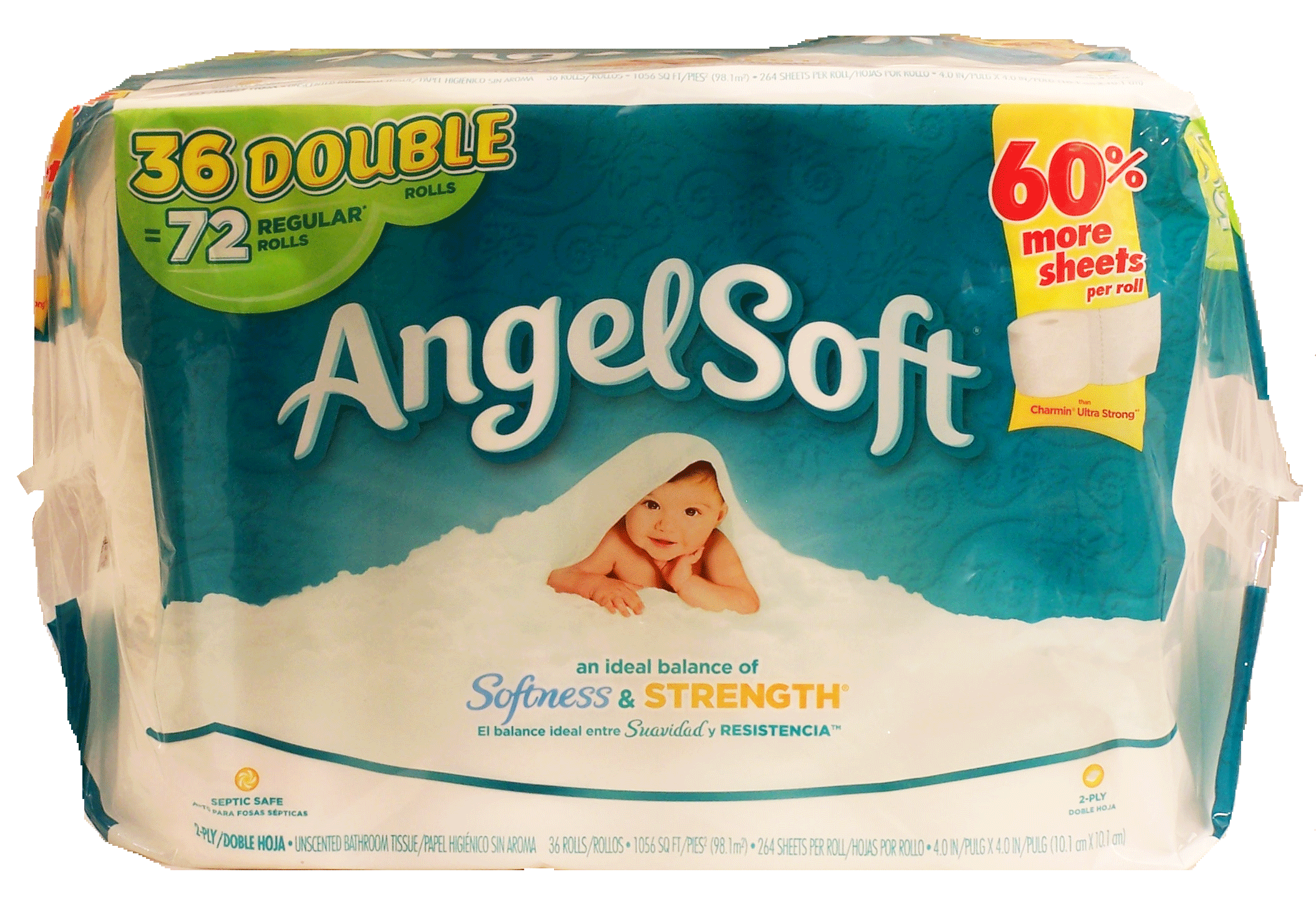 Angel Soft Softness & Strength 2-ply unscented bathroom tissue, 36 double rolls Full-Size Picture